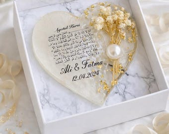 Islamic Wedding Favor Magnet, Ayatul Kursi Gift, Muslim Wedding Souvenir, Personalized Nikkah Magnet
