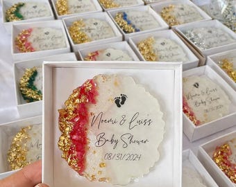 Baby Shower Favors,Baby Shower Party Gift, Personalized Gift, Custom Baby Shower Magnet, Epoxy Magnet, Welcome Baby Favors,Baby Shower Gift