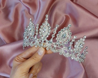 Hochzeit Tiara, Braut Krone, Haarschmuck, Haarschmuck zur Hochzeit, Haarschmuck für Braut, Königin Krone, Braut Haarschmuck