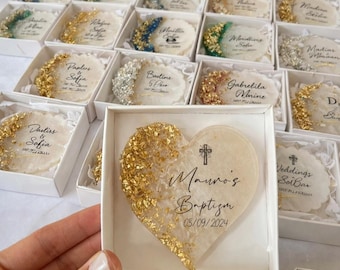 Baptism Favor Magnet Personalized, Christening Favor, Baby Baptism Magnet Gift, Baptism Party Favor for Guests