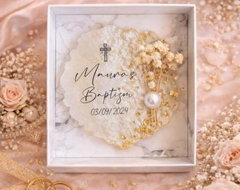 Christening Favor Magnet, Personalized Baptism Gift, Custom Baby Name Date Keepsake