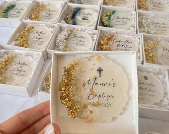 Custom Baptism Magnet Favor, Personalized Baptism Magnet, Christening Favor Magnet, Custom Baby Baptism Favor