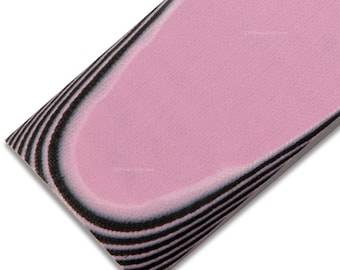 G10 Knife Handle Material - (Pink/Black) - (USA Made) - for Grips & Knife Handle Scales - Multiple Sizes Available