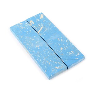 Recone Stone - Knife Handle Scales - (4.50 x 1.25 x 0.250) Inches - (Snowfall) - Stone Handle Material for Knife and Tool Handles