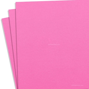 May include: Three sheets of bright pink cardstock paper.