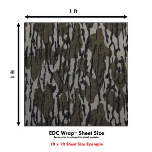 EDC Wrap Adhesive Fabric Wrap Cordura 500D Mossy Oak Original Bottomland Multiple Sizes Wrap for Kydex Holsters and Items image 6