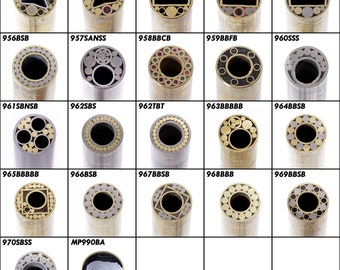 Mosaic Pins - (0.375 (3/8) Inch Diameter) - Brass/Bronze/Copper/Aluminum/Stainless Steel Materials - (22 Different Rod Options) - Knife Pin
