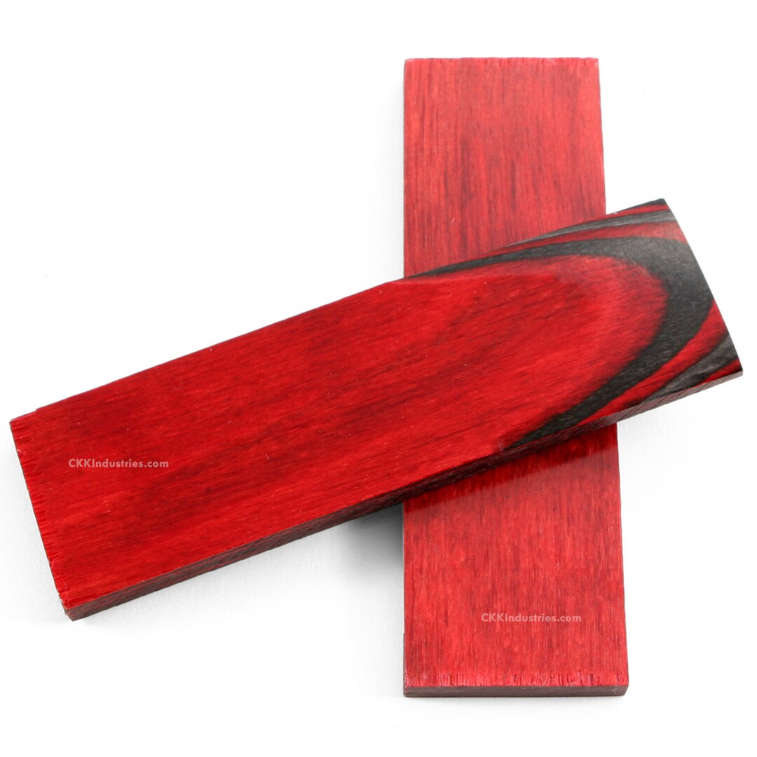 Dymalux Knife Handle Scale Set - (layered Wood) - (apple Jack) - (red ...