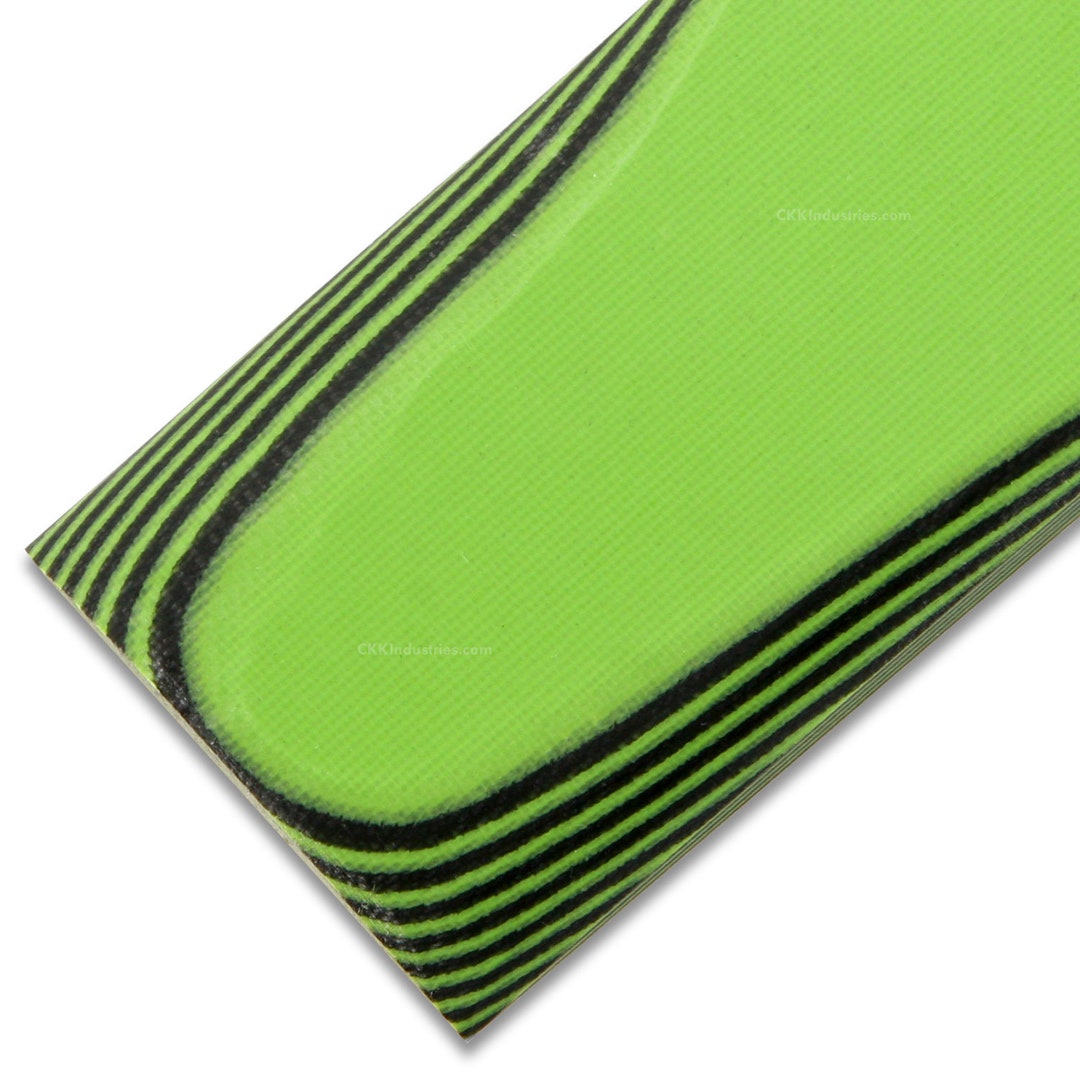 G10 Knife Handle Material - (neon Green/black) - (USA Made) - for Grips ...