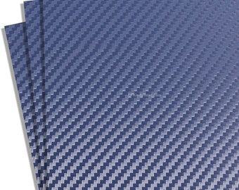 HOLSTEX Thermoform Sheet - Carbon Fiber Texture - (Police Blue) - Various Sizes and Thicknesses for Holster Making & Hobby Projects
