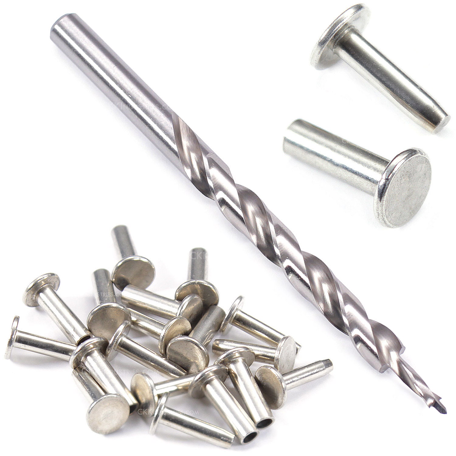 Cutlery Rivets 10 Pack 1 Step Drill Combo for DIY Handles & Knife ...