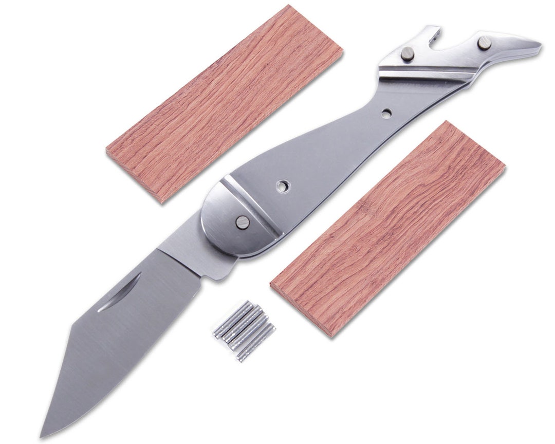 Lady Slipper Slipjoint Folding Knife Making Kit USA Design handle Combo