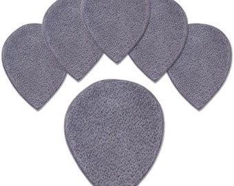 Sirius Picks™ - Water Buffalo Bass Guitar Picks - (Crazy Horse Gray) - (6 Pack) - (1.25 x 1.50 x 1.10 Inches) - Great for Bass & Ukulele