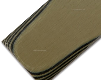 G10 Knife Handle Material - (Olive Drab/Black) - (USA Made) - for Grips & Knife Handle Scales - Multiple Sizes Available