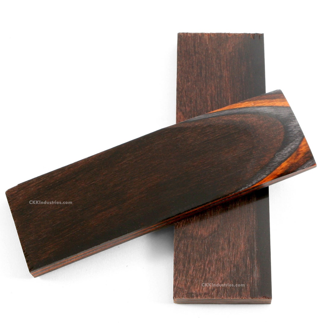 Dymalux Knife Handle Scale Set - (layered Wood) - (ember) - (dark Brown ...