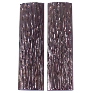 Buffalo Horn Knife Handle Scales - (Stag Jigged) - (Dark Brown) - (4.50in x 1.25in x 0.250in) - DIY Handle Material for Knives and Tools