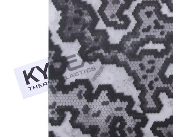 KYDEX Infused Thermoform Sheet - Vapor - (Semi-Transparent) - (Hexcam - Pompeii Micro) - (P1 Texture) - (.080 Thickness) - (12in x 12in)