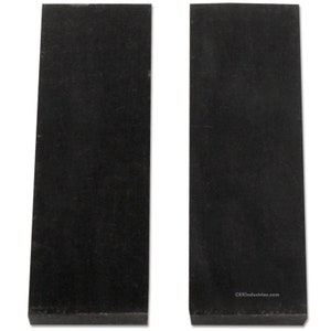 Buffalo Horn Knife Handle Scales - (Flat Top) - (Black) - (Multiple Sizes) - DIY Handle Material for Knives and Tools