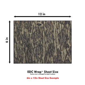 EDC Wrap Adhesive Fabric Wrap Cordura 500D Mossy Oak Original Bottomland Multiple Sizes Wrap for Kydex Holsters and Items image 5