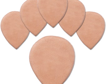 Sirius Picks™ - Cowhide Bass Guitar Picks - (Natural) - (6 Pack) - (1.25 x 1.50 x 1.10 Inches) - Great for Guitar, Bass & Ukulele
