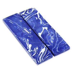 Recone Stone - Knife Handle Scales - (4.50 x 1.25 x 0.250) Inches - (Dark Blue Sky) - Stone Handle Material for Knife and Tool Handles