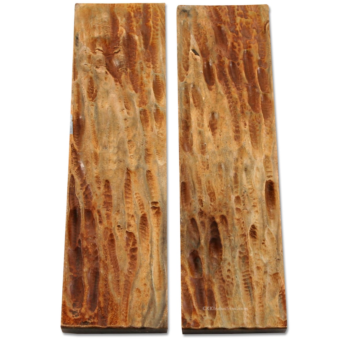 Buffalo Horn Knife Handle Scales - (stag Jigged) - (antique) - (4.50in ...
