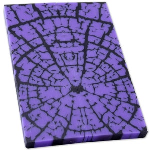 Knife Handle Scales - Custom Acrylic - (5.75 x 2 x .360) Inches - (3D FauxTusk™ Purple) - Acrylic Handle Material for Knives and Tools