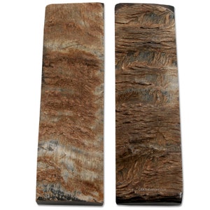 Buffalo Horn Knife Handle Scales - (Bark) - (Amber/Black) - (Multiple Sizes) - DIY Handle Material for Knives and Tools