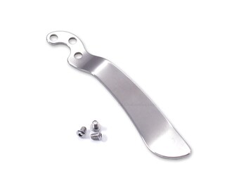Model 17 Universal Pocket Clip - (Satin Finish - Left Hand Carry) - Replacement Pocket Clip for Folding Knives, Cell Phones, Tools