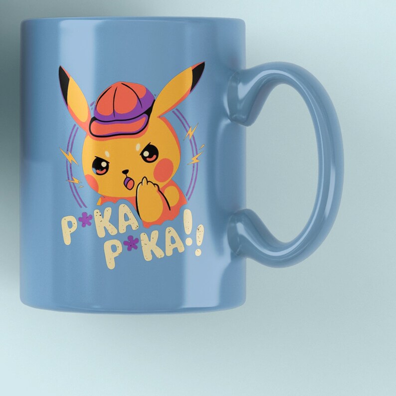 Pokemon Pikachu Pikachu Anime Pokémon Pikachu Coffee Cup Etsy