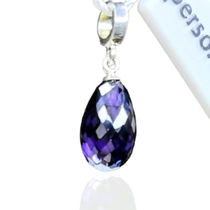 Swarovski Kristall AMETHYST birnenförmiger Briolette-Anhänger Sterling Silber Anhänger ~ Retired Persona Anhänger 30% Rabatt!
