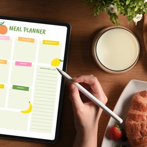 Customizable Weekly Meal Plan Instant Download Ready for Print