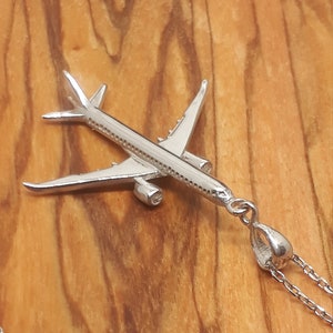 Airbus A350 Silver Necklace,925K