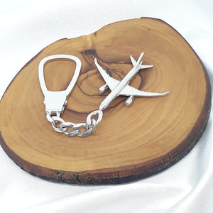 Boeing 787-8 Unisex Silver Key chain