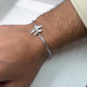 F-16  silver bracelet