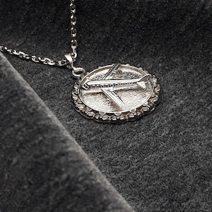 Locket silver necklace ,925K Minimalist Airplane Necklace,Special Design Silver Necklace,Handmade Aircraft Necklace father s day gift