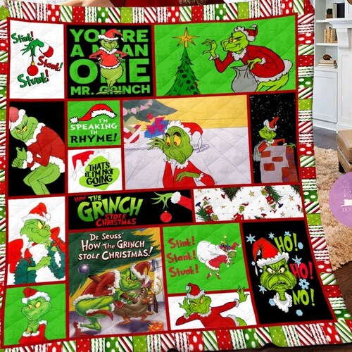 Personalized Dr. Seuss the Grinch Fleece Blanket Grinch Etsy