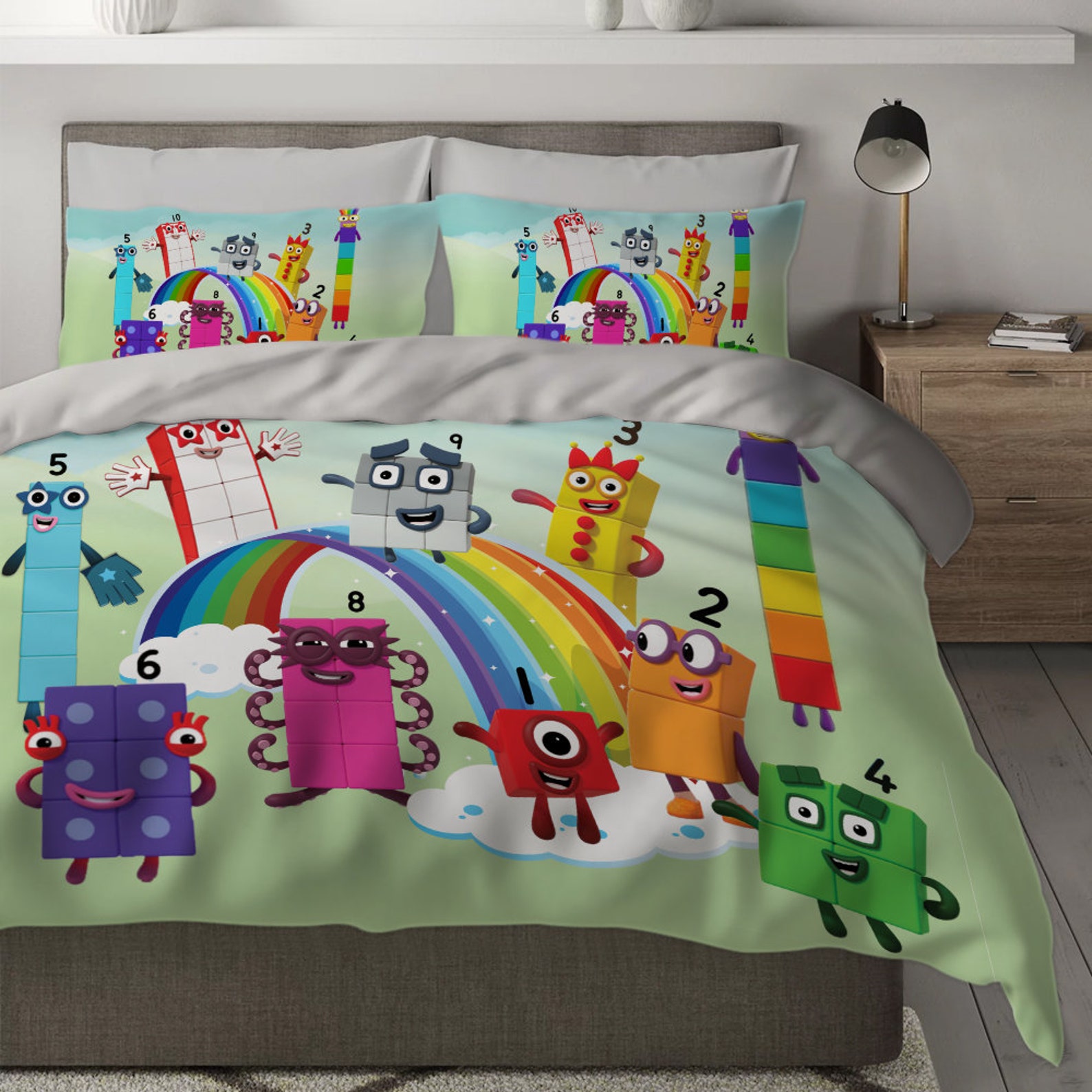 Peronalized Numberblocks Bedding Set Duvet Cover and Etsy