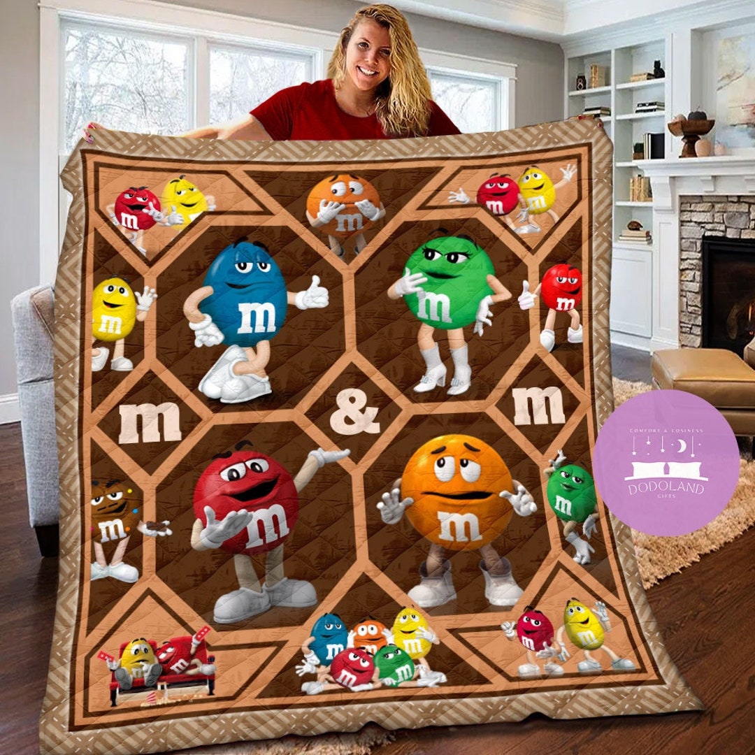 M&M'S Quilt Blanket M and M Fleece Blanket M and M Etsy