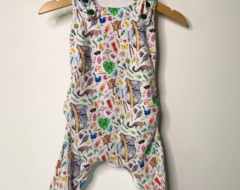 Sleepy Koala Grow Romper- Australian Native print designed by My Tiny Explorer