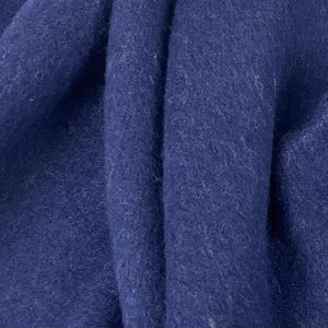Tessuto Lino Lana colore blu, tessuto al metro tagliato su misura, ideale per abbigliamento e patchworking