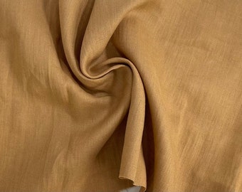 Tessuto 100% lino color marrone , lino al metro tagliato su misura, lino per abbigliamento e patchworking