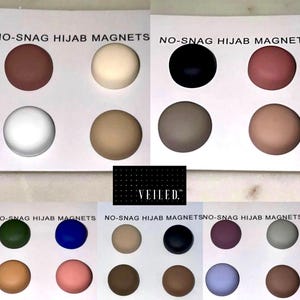 HIJAB•マグネットコレクション マットメタリッククリスタル 強力 引っかからないマグネットスカーフ ブローチピンセット (パック)
