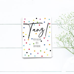 Postkarte Tanz! Vor allem aus der Reihe | Mutmachkarte, positive vibes, Affirmationskarte, Sprüche zum Nachdenken, Grußkarte