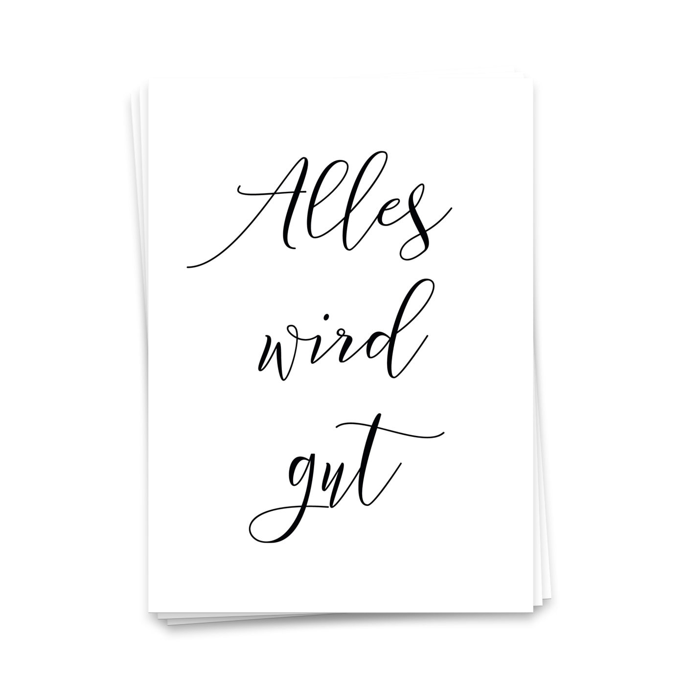 Postkarte Alles Wird Gut Mutmachkarte, Positive Vibes