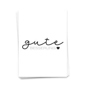 Postkarte Gute Besserung | Genesungskarte, Gute Besserung, Grußkarte, Sprüchekarte, Karte mit Spruch