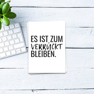 Postkarte Es ist zum verrückt bleiben | Motivationskarte, Mutmachkarte, positive Vibes, Affirmationskarte
