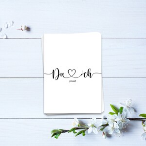 Du, ich, passt | Postkarte, Verliebt, Liebe,  Grußkarte
