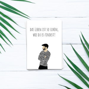 Postkarte Das Leben ist so schön | Motivationskarte, Mutmachkarte, positive Vibes, Affirmationskarte