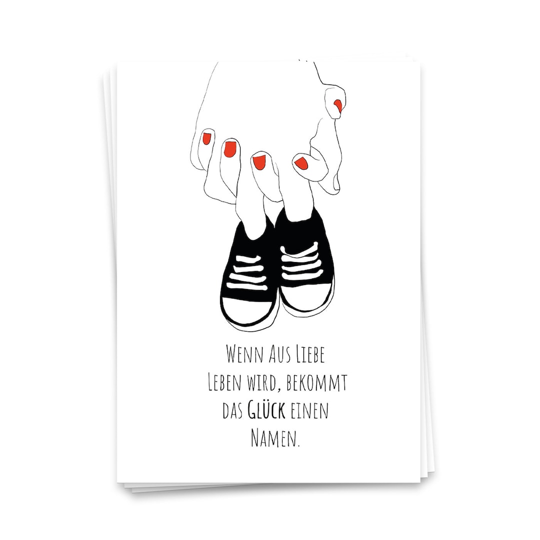 Karte Zur Geburt wenn Aus Liebe Leben Wird Etsy